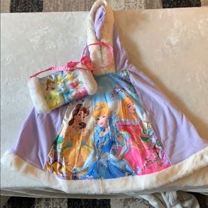 Princess hooded cape and hand warmer from Disney